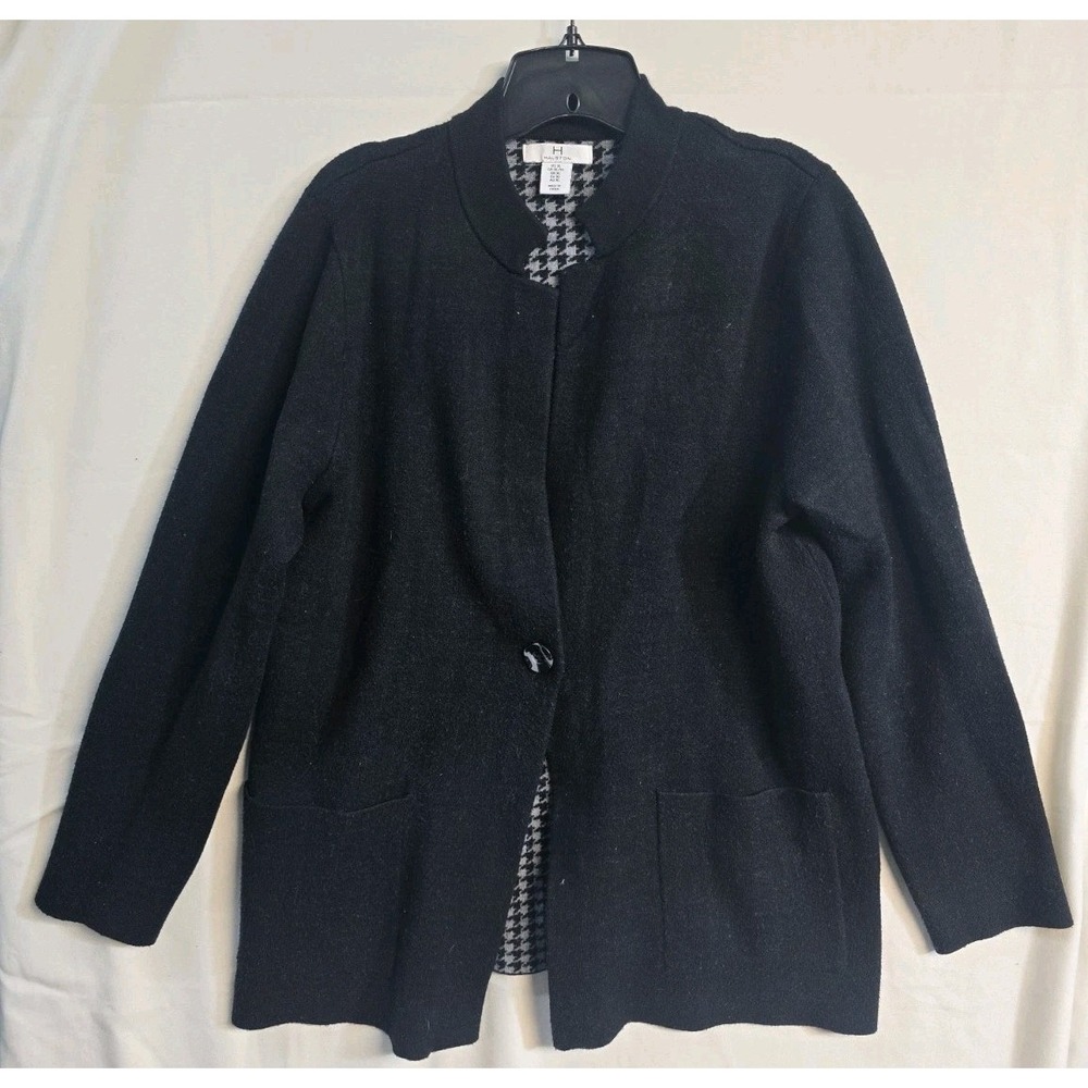Halton Women's Cardigan XL Knit Black  Pockets